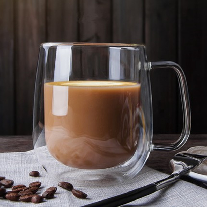 Lemon Tea Coffee - 80-650 مللي مزدوجة الجدار الزجاج القدح