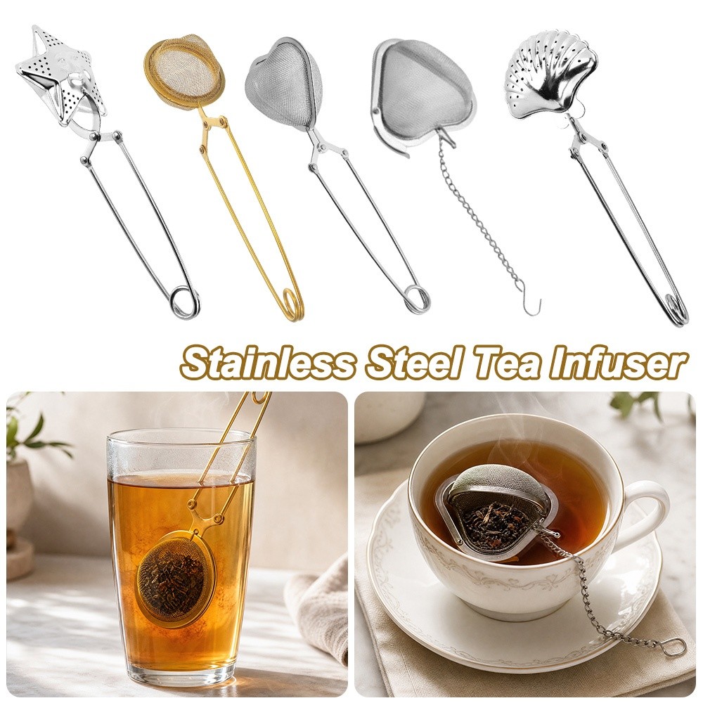 Tea Strainer Mesh - مصفاة شاي إبداعية من الفولاذ المقاوم