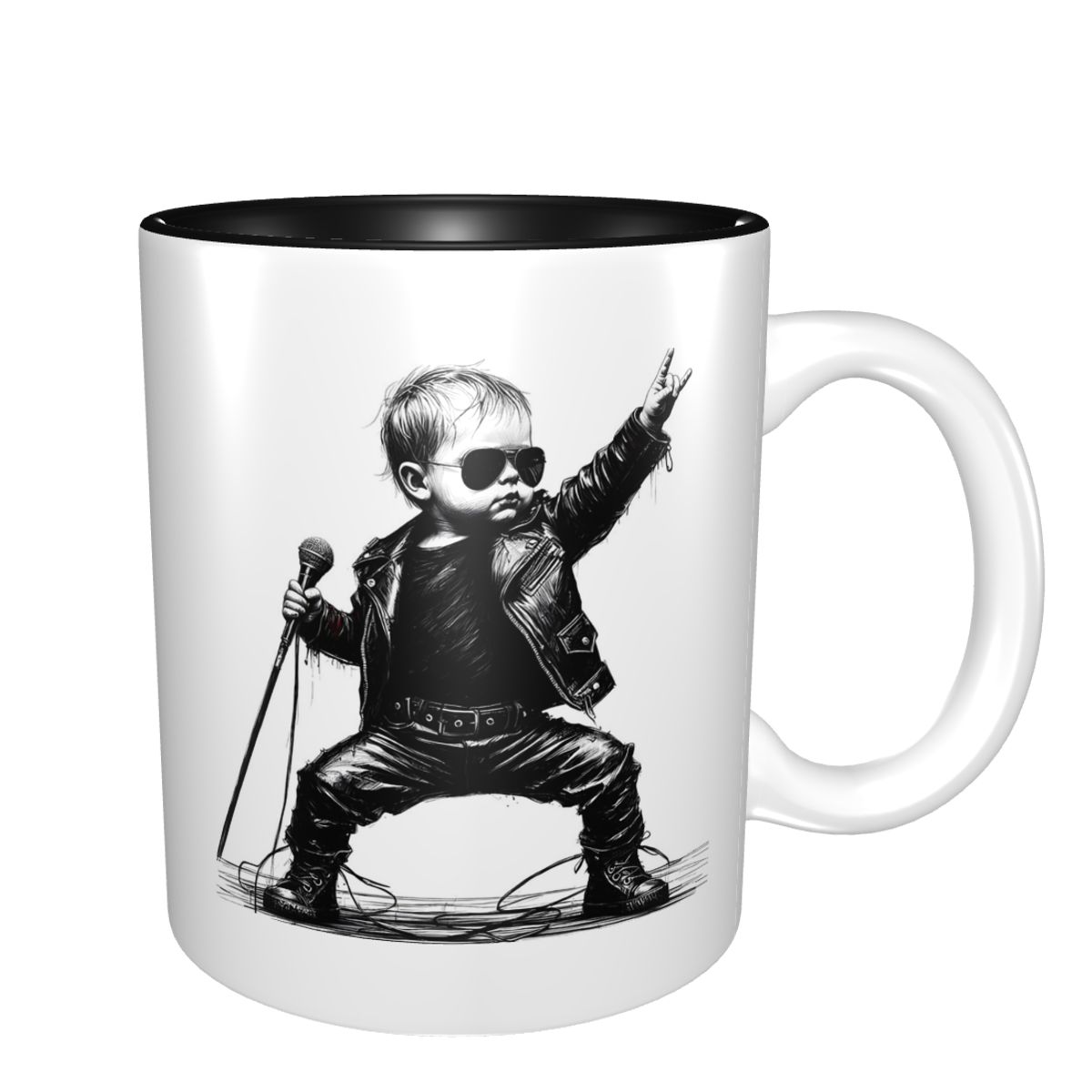 Young Tea Coffee - كوب سيراميك مضحك بتصميم 
