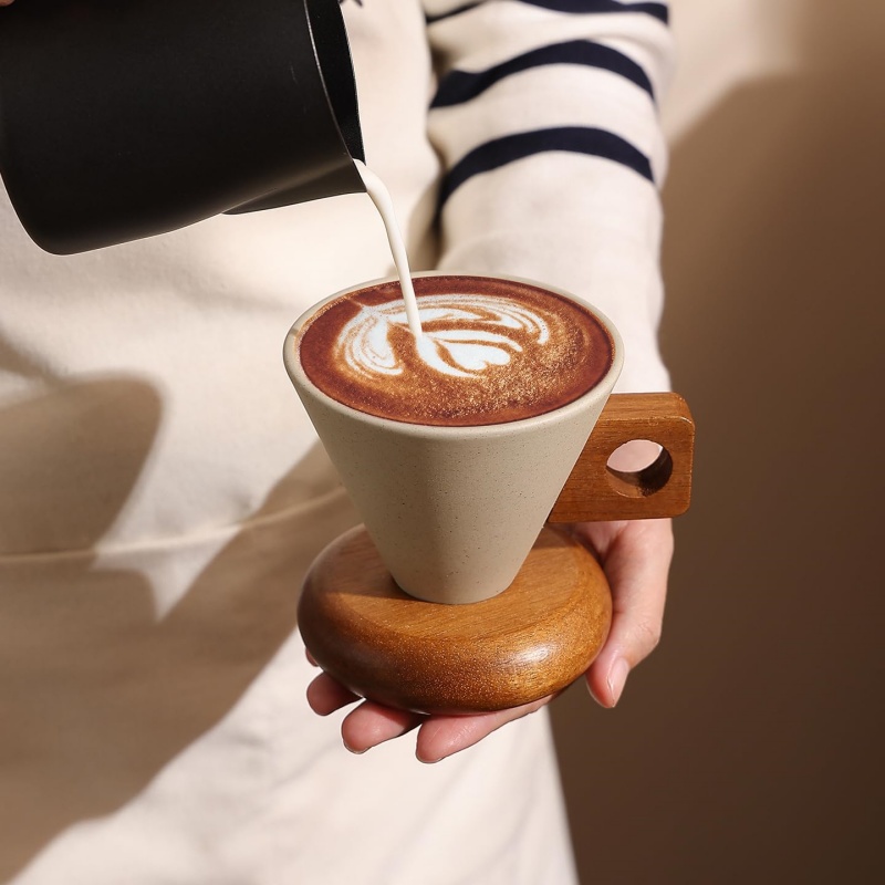 Tea Coffee Utensils - أكواب قهوة عتيقة الطراز مقاومة للحرارة،