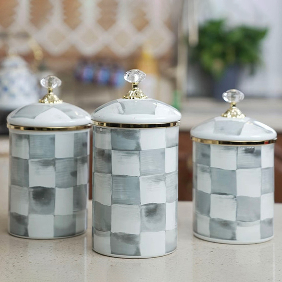 الأوروبية الرجعية الكلاسيكية ت - مراجعة Tea Coffee Sugar Container وسعره