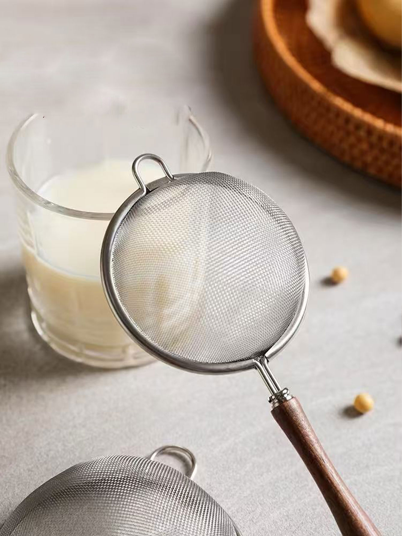 مصفاة حليب الصويا من الفولاذ ا - مراجعة Tea Strainer Mesh وسعره