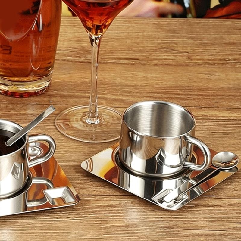 مجموعة فناجين قهوة معدنية لروت - مراجعة Coffee Tea Break وسعره