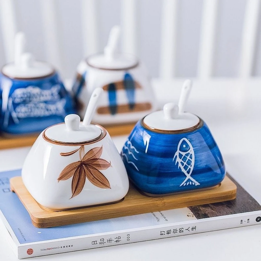 صندوق توابل ياباني، وعاء زجاجة - مراجعة Tea Coffee Sugar Container وسعره