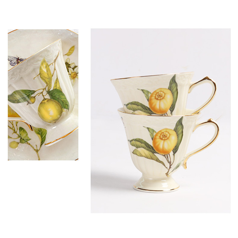 أطقم شاي سيراميك بتصميم الليمو - مراجعة Lemon Tea Coffee وسعره