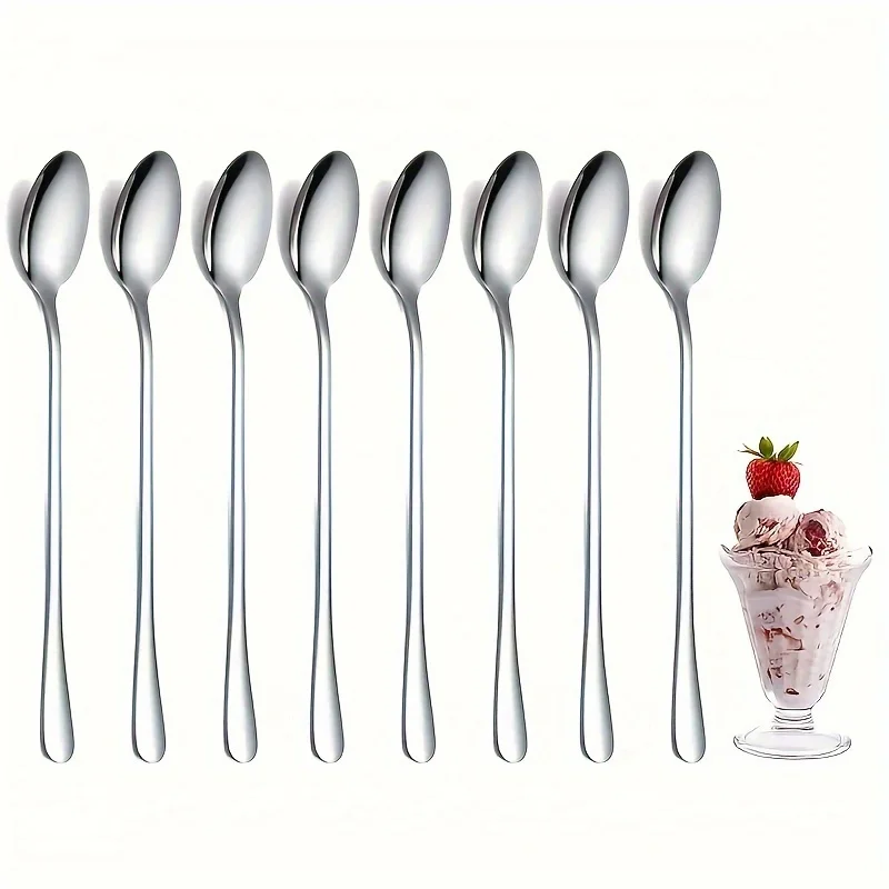 طقم ملاعق بمقبض طويل 1/10 قطع  - مراجعة Tea Coffee Utensils وسعره