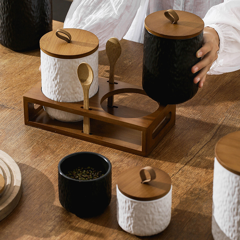 علبة تخزين شاي سيراميك بنمط رو - مراجعة Tea Coffee Sugar Container وسعره