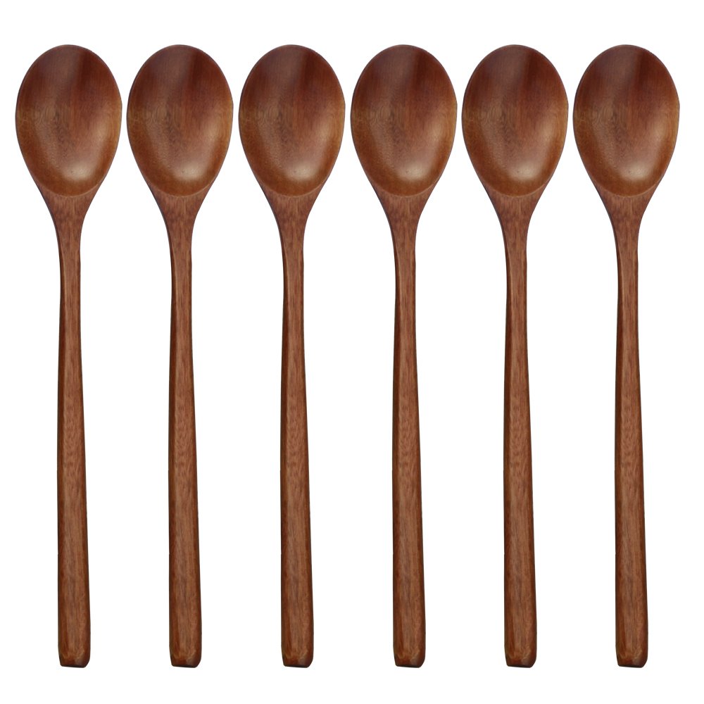 6 قطعة ملعقة خشبية أدوات المائ - مراجعة Tea Coffee Utensils وسعره