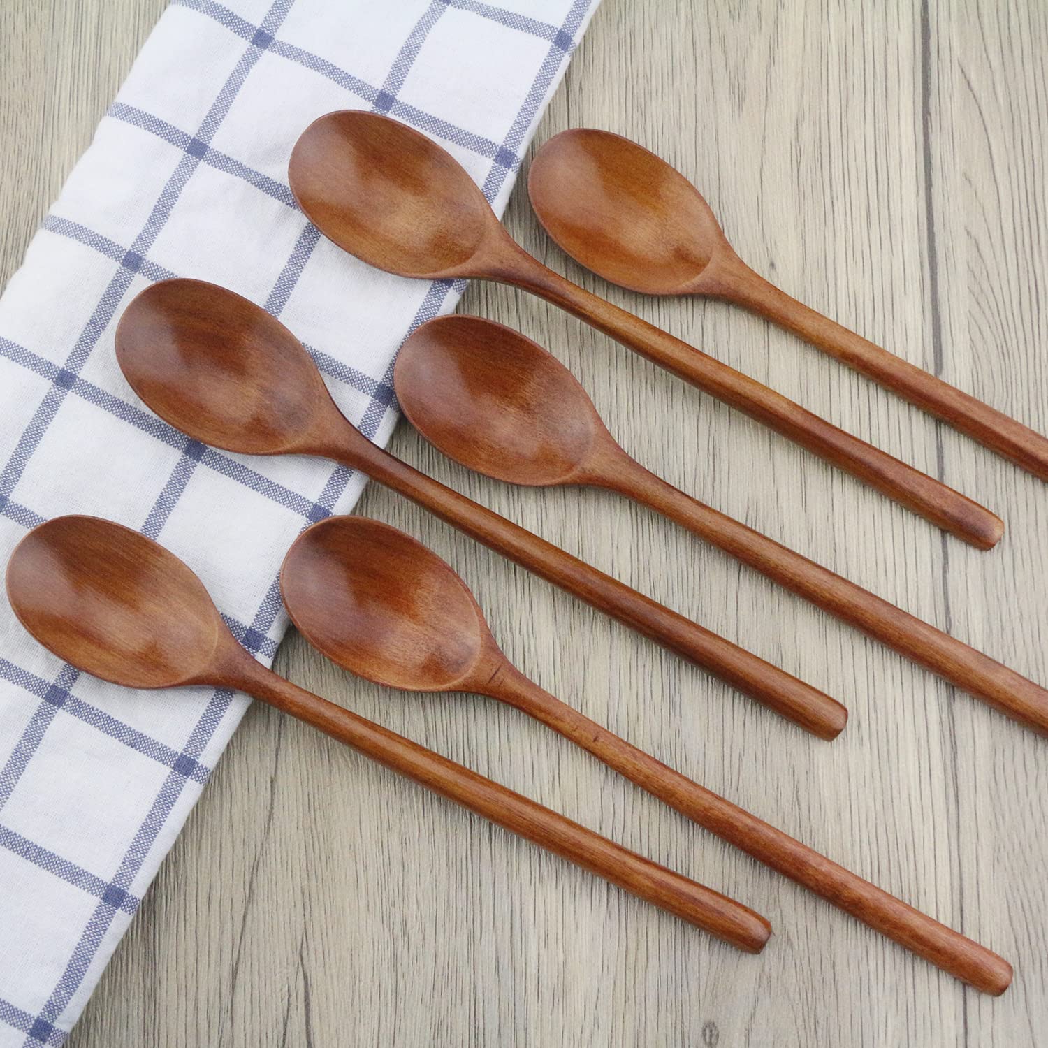 6 قطعة ملعقة خشبية أدوات المائ - مراجعة Tea Coffee Utensils وسعره