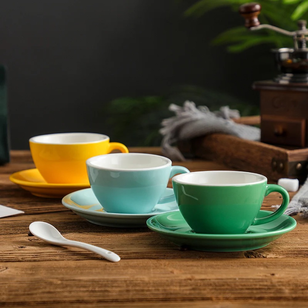 كوب قهوة سعة 150 مل مع طبق، كو - مراجعة Tea Coffee Utensils وسعره