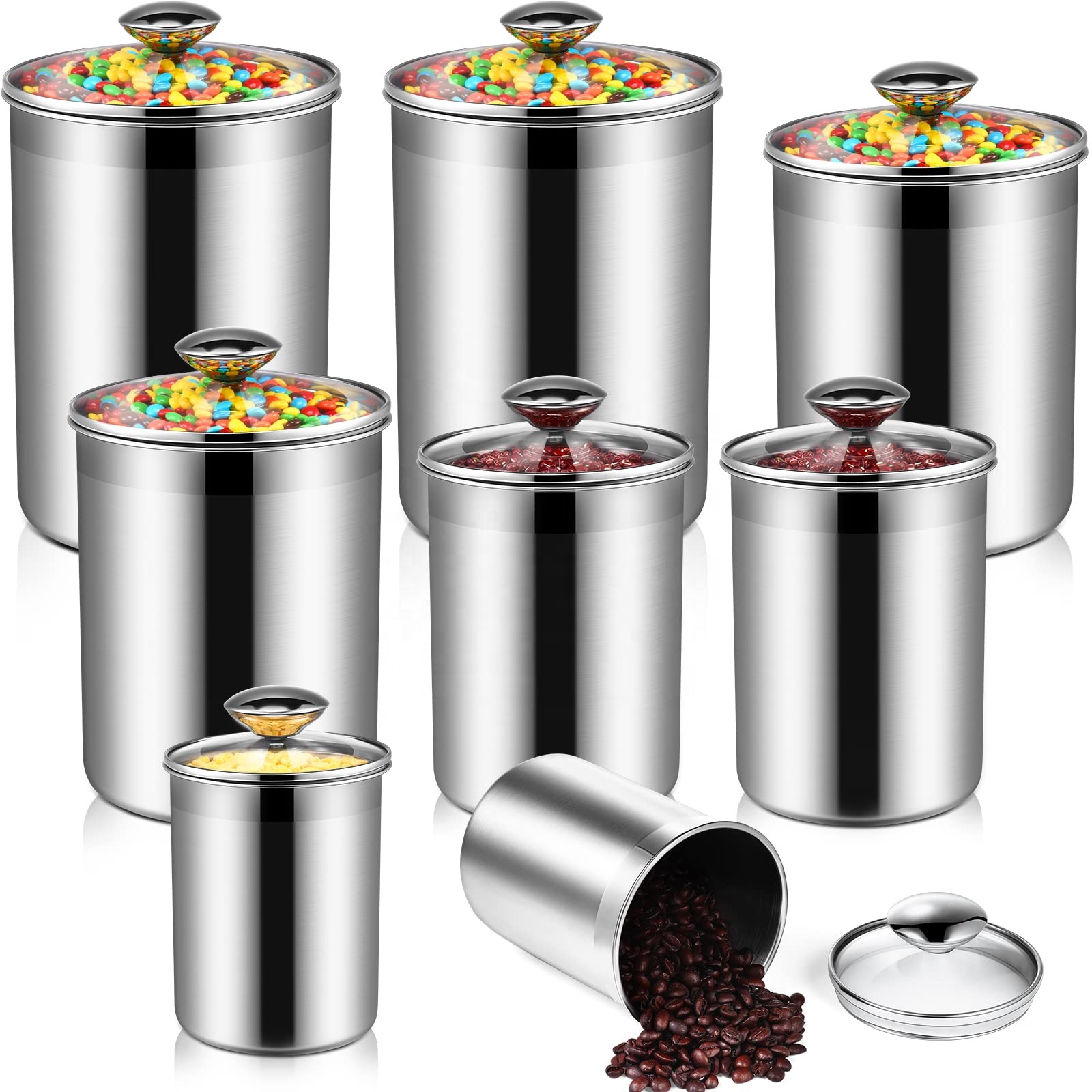 حاويات تخزين المواد الغذائية،  - مراجعة Tea Coffee Sugar Container وسعره
