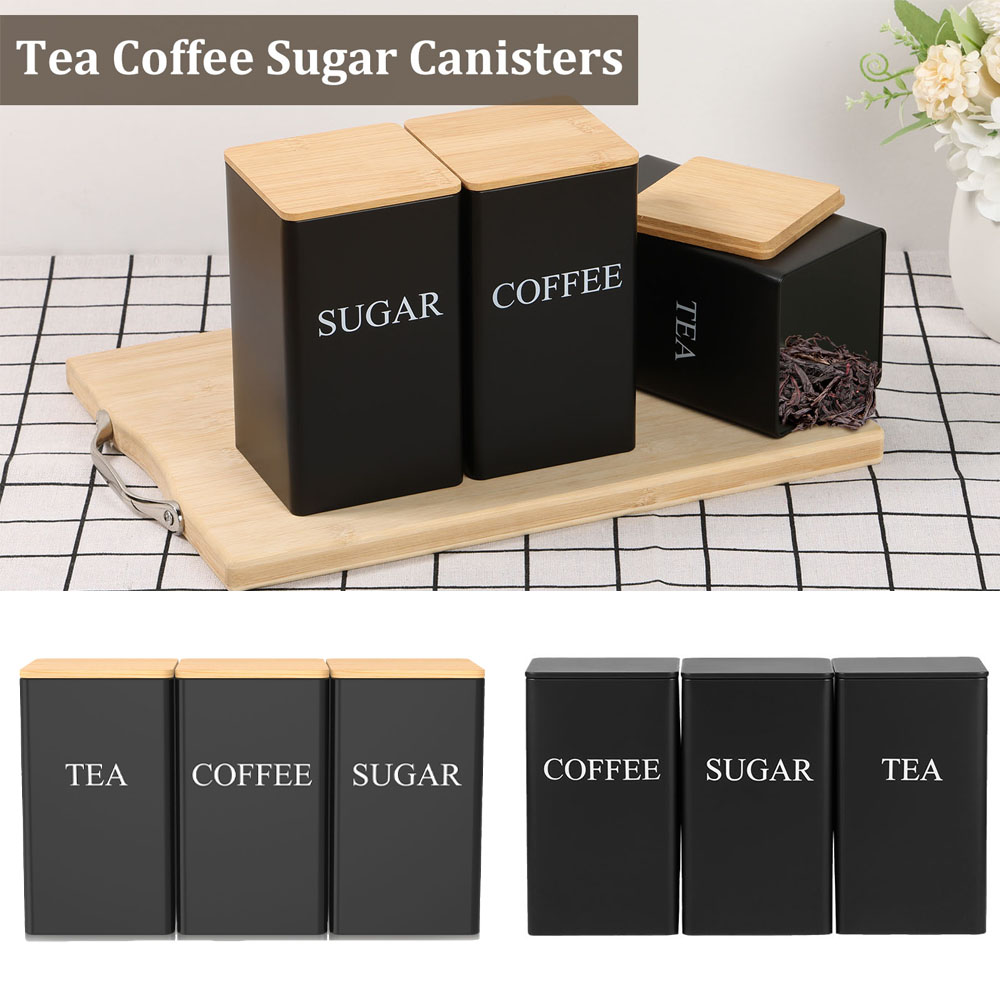 جرة تخزين حبوب البن، حاوية معد - مراجعة Tea Coffee Sugar Container وسعره