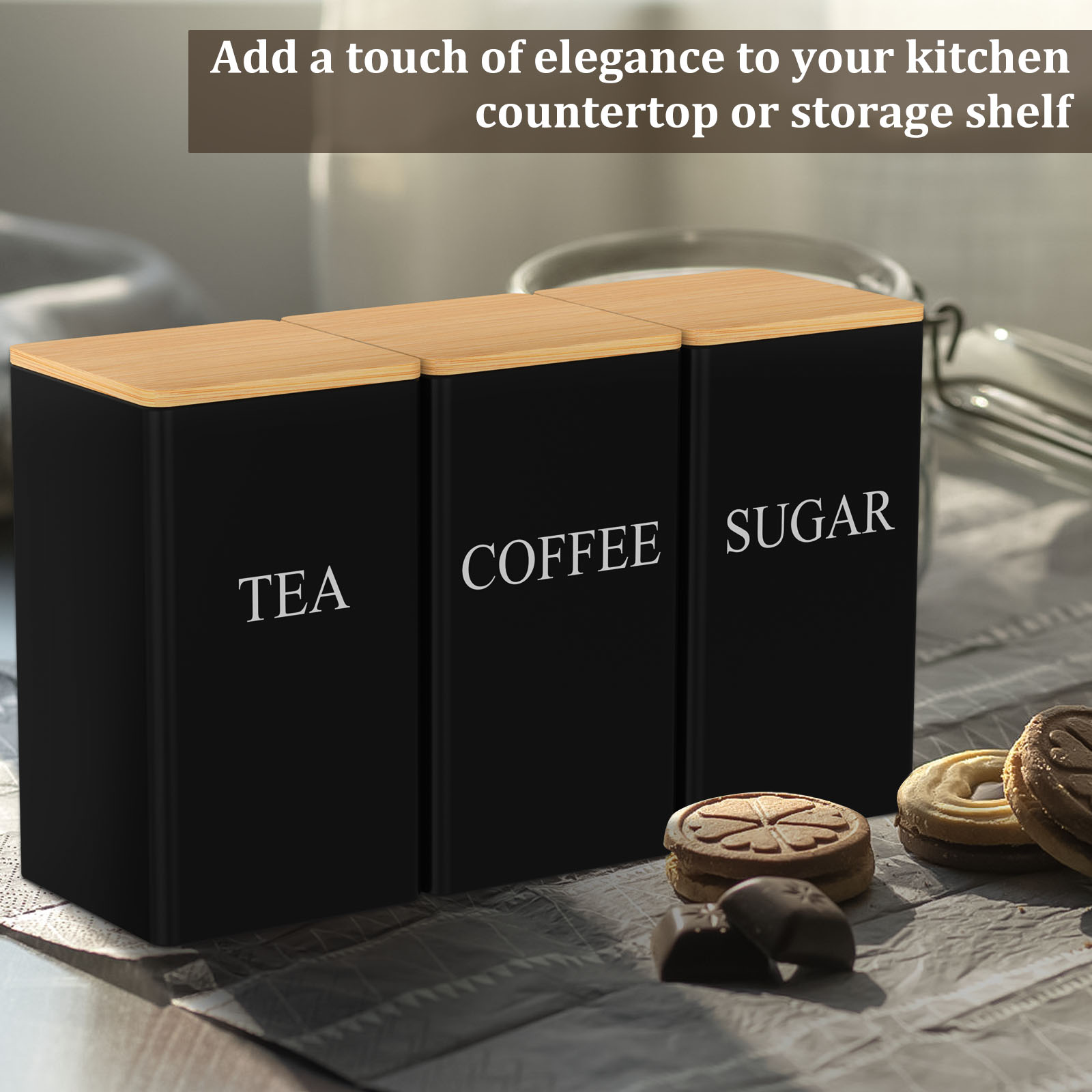 جرة تخزين حبوب البن، حاوية معد - مراجعة Tea Coffee Sugar Container وسعره